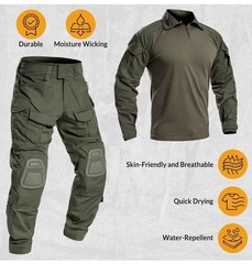 SIZE-M G3Camouflage Shirt & Pants Kit Combat Uniform Set for Outdoor Hunting Hik