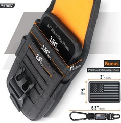 WYNEX Tactical Molle Phone Pouch with Compass Buckle, Tactical Phone Holster Mol