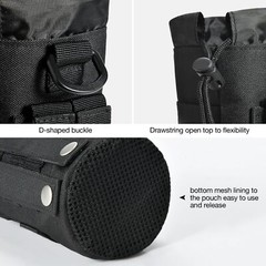 Tactical Molle Water Bottle Holder Upgraded Drawstring Open Top Water Bottle Bag