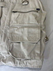 5.11 Tactical Series Utility Vest Men’s L Taclite Beige Cotton Canvas 80001