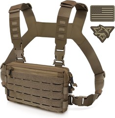 Tactical Chest Rig Pack for Men, Running One Size, Coyote Brown