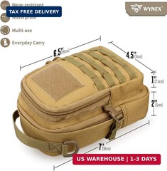 WYNEX Tactical Molle Small Pouch, EDC Utility Belt Phone Gadget Pouch IFAK Molle