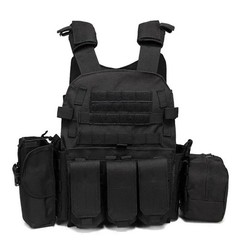 Adjustable Tactical Vest MOLLE Combat Vest for Airsoft Hunting Hiking
