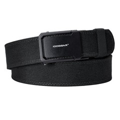 IDOGEAR SPORTS Quick-Adjust Tactical Ratchet Belt | Medium(34″-40″), Black