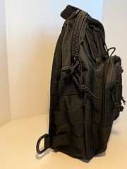 2 In 1 Black Tactical Sling Bag 12”Tall See Details