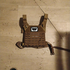 AR500 Brown Plate Carrier Vest MOLLE Compatible W/ Lvl III Plates