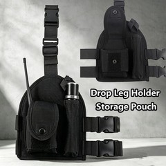 Portable EDC Tools Flashlight Radio Case Storage Pouch Tactical Drop Leg Holster