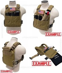 VISM Laser Cut Plate Carrier Vest w/ Kangaroo Pouch 10×12 MED-XL Tactical BLACK