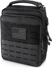 Modular Tactical Molle Admin Pouch with Elastic Insert Panel and Large Capacity