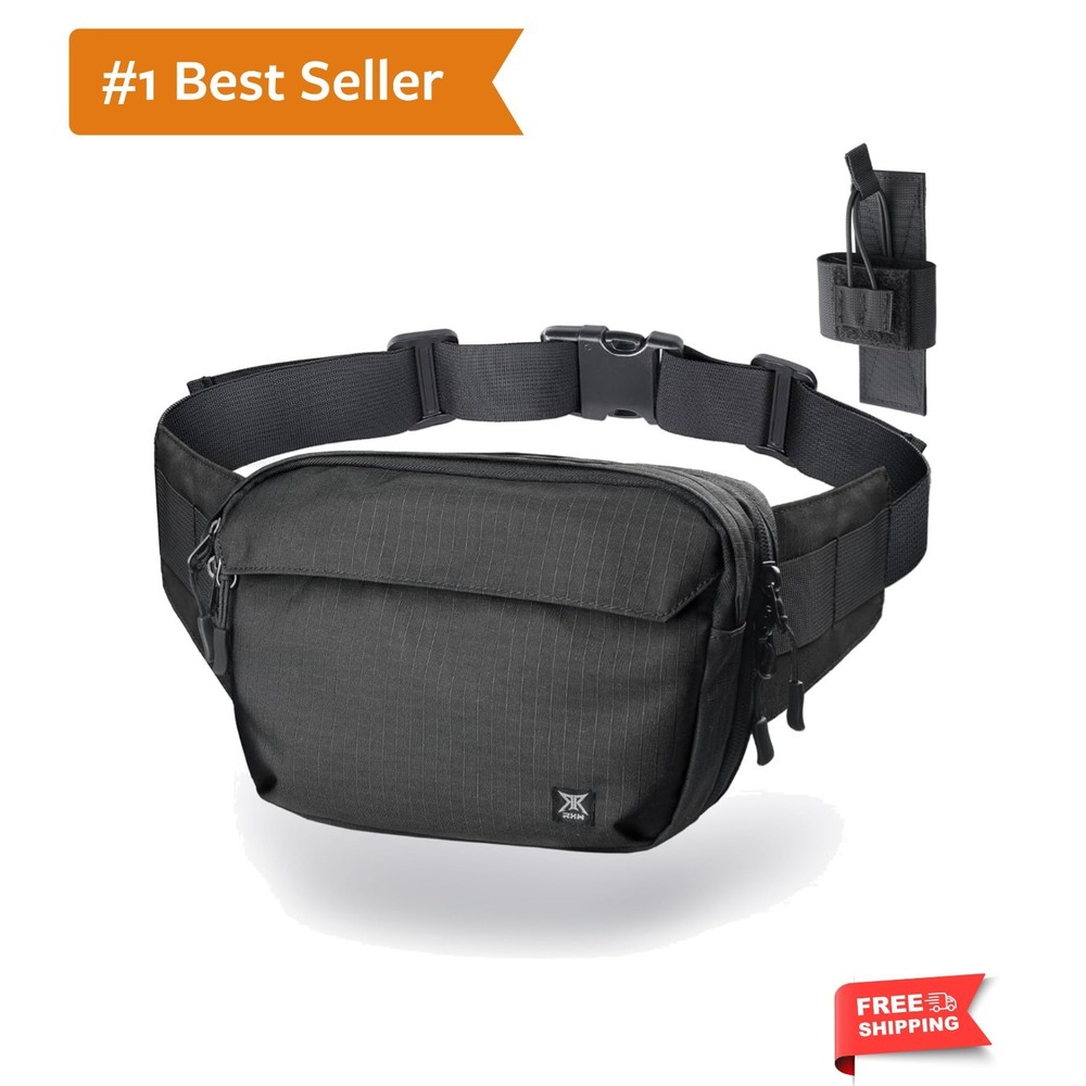 Tactical Fanny Pack for Men Women, Security Carry Crossbody Bag, Anti Theft E…