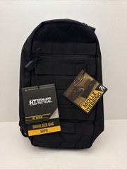 Highland Tactical Expo Molle Webbing Crossbody Bag Adjustable Sling Bag Black