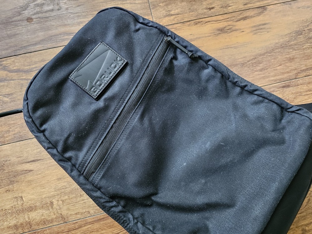 GORUCK DOUBLE COMPARTMENT BULLET RUCK – HERITAGE WAXED CANVAS – 18L BLACK