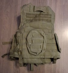 Tactical Vest Chest Rig Adjustable One Size Hunting Green Nylon Molle