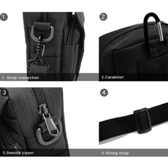 Tactical Molle Military Waterproof Belt Utility EDC Pouch Phone Bag with strap
