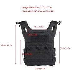 Outdoor Safety Protection Airsoft Vest Hunting Adjustable Vest Black