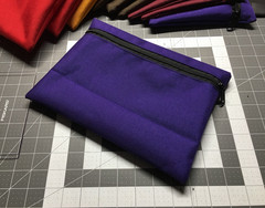 LIVESOUTSIDE Purple Solid Color Tactical Black Zipper Bag Medium US Made EDC NEW
