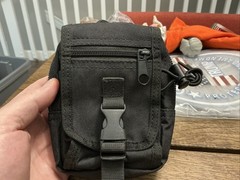 Black Tactical MOLLE Gear Bag Nylon Small with Zip Buckle Closure