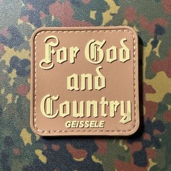 GEISSELE For God and Country PVC Morale Patch Hook Back TAN/KHAKI TRIGGERS