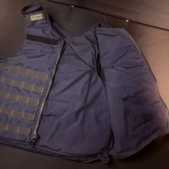 PB Tactical 3A Carrier Vest Size Medium Long Blue Ballistic IIIA, Vented Padding