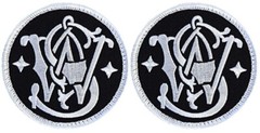 Smith and Wesson Firearm Gun Embroidered Patch | 2PC HOOK BACKING 3″x3″