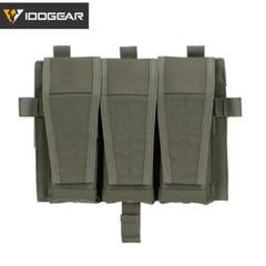 IDOGAER Tactical 5.56 Triple Mag Pouch Panel Detachable Front Flap Panel Gear RG