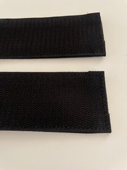 POLICE Patch Black Cordura GrayLettering 2 piece Hook Back 6X2 Silk Screen
