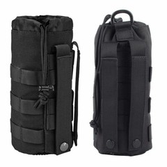 Tactical Molle Water Bottle Bag Military Belt Holder Drawstring Kettle Pouch US