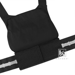 KRYDEX FCPC V5 Plate Carrier Tactical Vest Zip-On Back Panel Banger Black