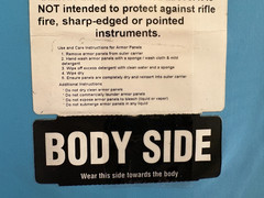SAFARILAND Level IIIA Body Armor Plate Bullet Proof Insert Front/Back 1814/2315