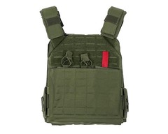 VISM Laser Cut Plate Carrier Vest w/ Kangaroo Pouch 10×12 MED-XL Tactical ODG