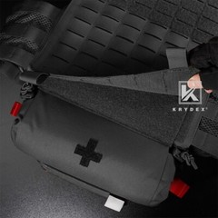 KRYDEX Tactical Roll Up IFAK Drop Pouch Medical EMT First Aid Pack Bag Black