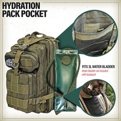 Tactical Backpack – 30L Capacity Heavy Duty 900D Polyester – Military Backpack