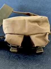 Khaki Canvas Tactical Belt Bag Adjustable Multi Pocket Heavy Duty Waist Bag