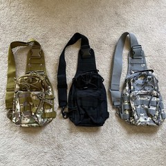 10 X 8 X 6 2-In-1 Tactical Gear Bag & EDC MOLLE Sling Backpack Pack BLACK USA
