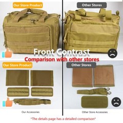 Tactical Range Bag Molle System 600d Waterproof Gun Shooting Pistol Case Pack Kh