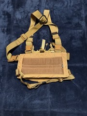 Tan Tactical Tailor Chest Rig Panel with 3X AR15 pouches and GP pouch