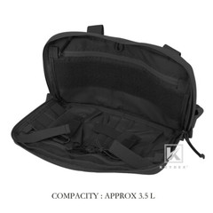 KRYDEX Chest Bag Chest Recon Bag Tactical Front MOLLE Pack Large Capacity Black