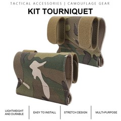 Tactical Tournique Holder TQ Pouch MOLLE Elastic Band Hook&Loop Belt Trauma Bag
