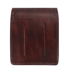 TOURBON Leather Rifle Bullets Holder Ammo Carry Pouch 5 Rounds Cartridge Wallet