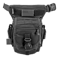 TACTICAL DROP LEG HIP BAG-BLACK for Hunting, Camping, Hiking, Outdoor Activity