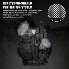 Adjustable Tactical Vest Military Combat Airsoft Security Hunting Body Armor