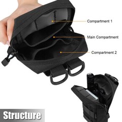 Utility Tactical Molle Pouch EDC Multi-purpose Belt Waist Pack Bag Phone Pocket