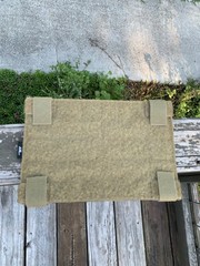 AXL Advanced Tan Plate Carrier/Chest Rig Placard 6″x9″ Loop Field Adapter, Molle