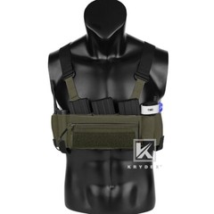 KRYDEX Concealed Carry Low-Vis Chest Rig Pouch Elastic Cummerbund Ranger Green