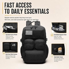 Tactical Backpack for Men, 25L/35L/45L EDC Backpack with Laptop Compartment, …