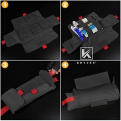 KRYDEX Tactical Roll Up IFAK Drop Pouch Medical EMT First Aid Pack Bag Black