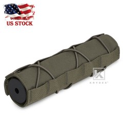 KRYDEX 18cm Suppressor Cover Muffler Protector Wrap Nylon Airsoft Ranger Green