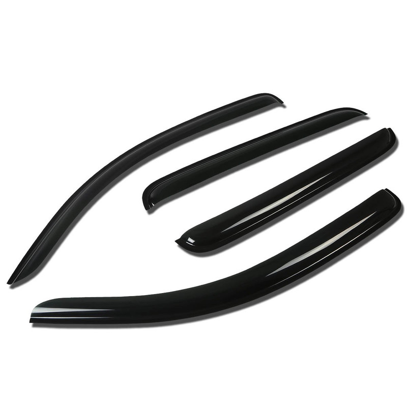 Dna Motoring Set Of 4 Tape-On Window Rain Guards Compatible 2005-2014 Tacoma