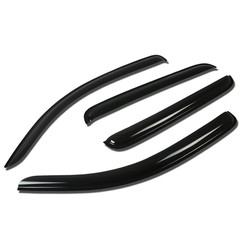 Dna Motoring Set Of 4 Tape-On Window Rain Guards Compatible 2005-2014 Tacoma