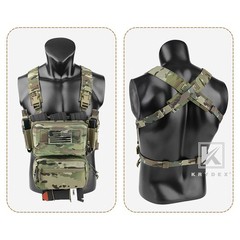 KRYDEX Tactical D3CRM Chest Rig 5.56 / 7.62 Rifle Pistol Magazine Pouch Placard